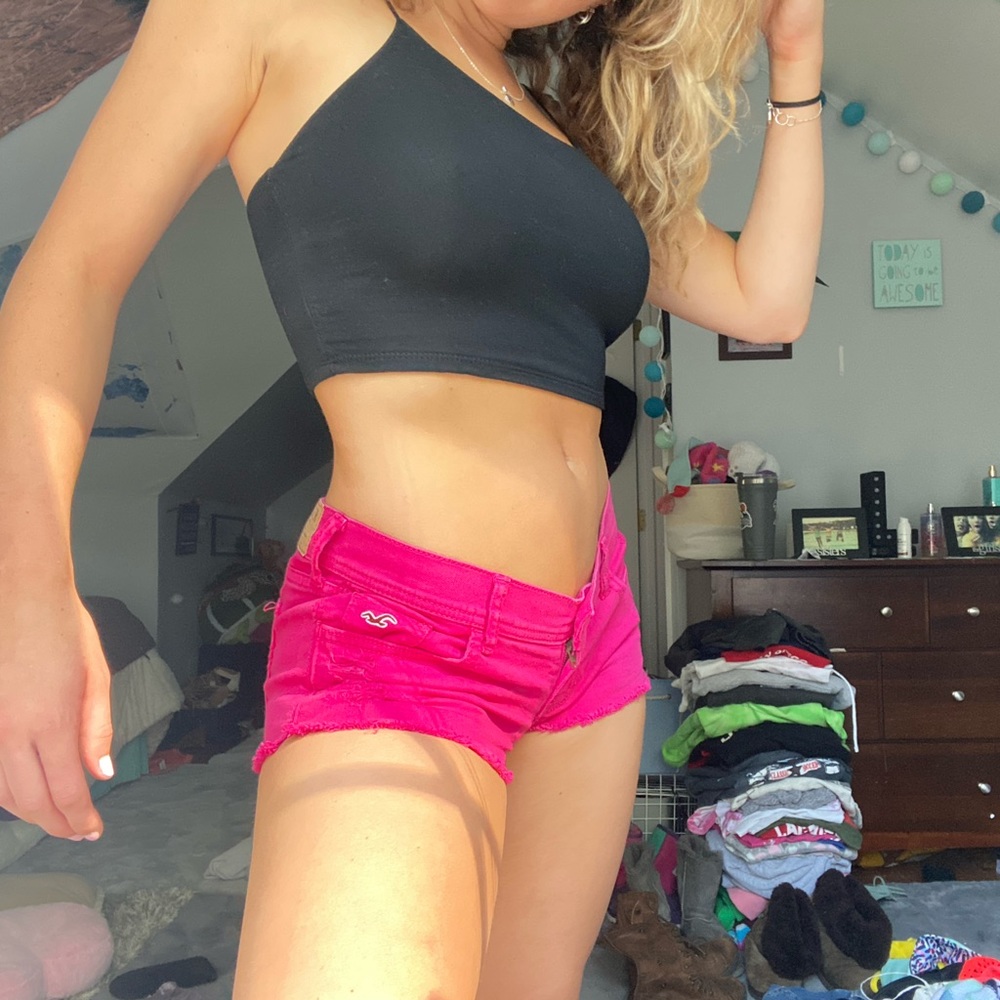 Pink low rise shorts